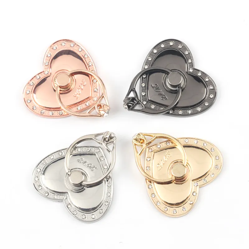 Luxury Metal Mobile Phone Socket Holder Clock Shape Universal Telephone Magnetic Car Bracket Stand Accessories Finger Ring