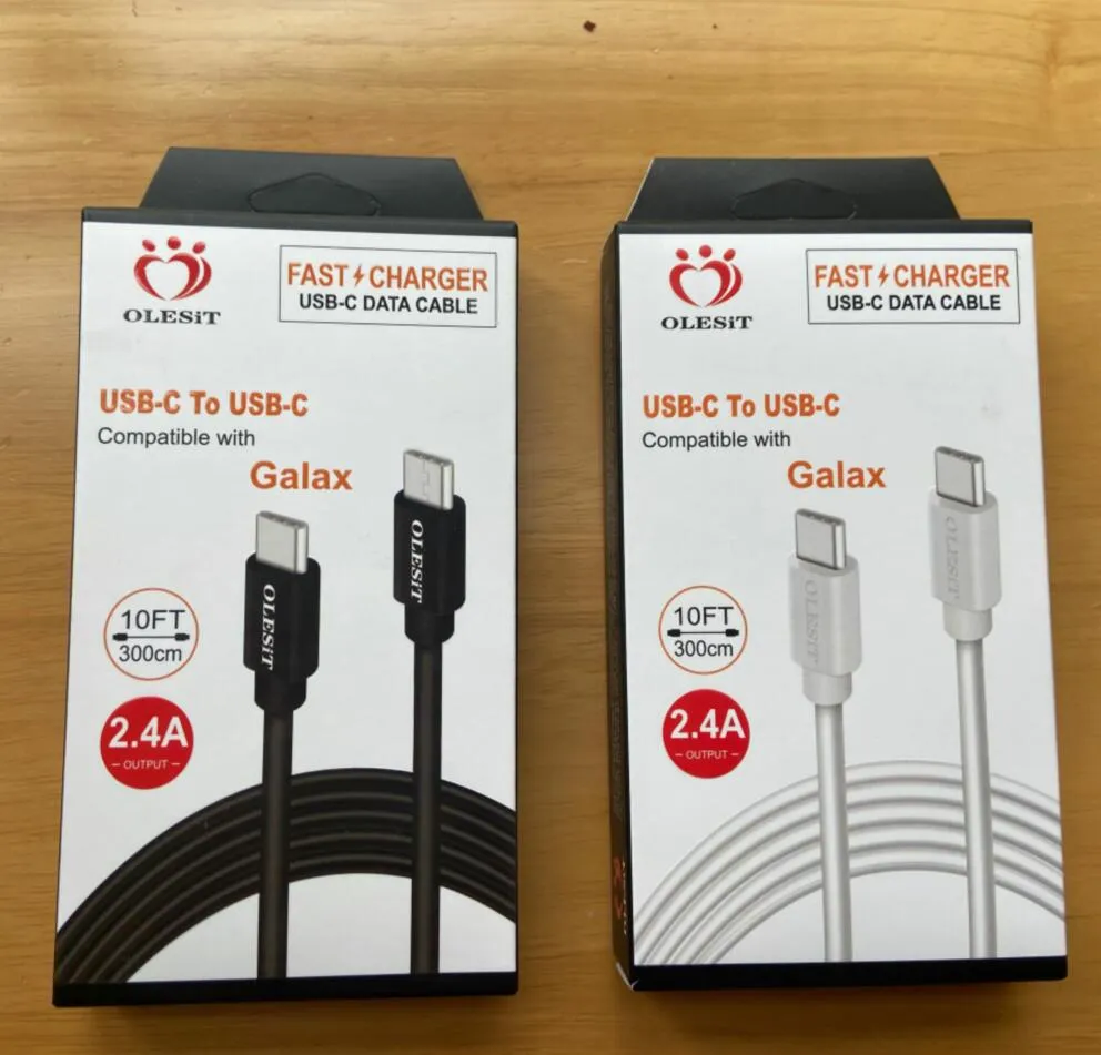 Olesit 10ft 3ft PD Type C Cables to USBC Fast  Cord USB-C Type-c Cable For Xiaomi 