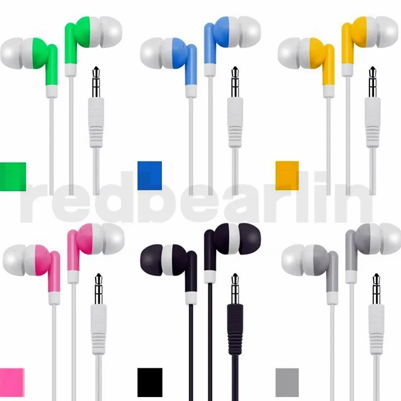 Wholesale Disposable earphones headphones low cost earbuds for Theatre Museum School library,hotel,hospital Gift