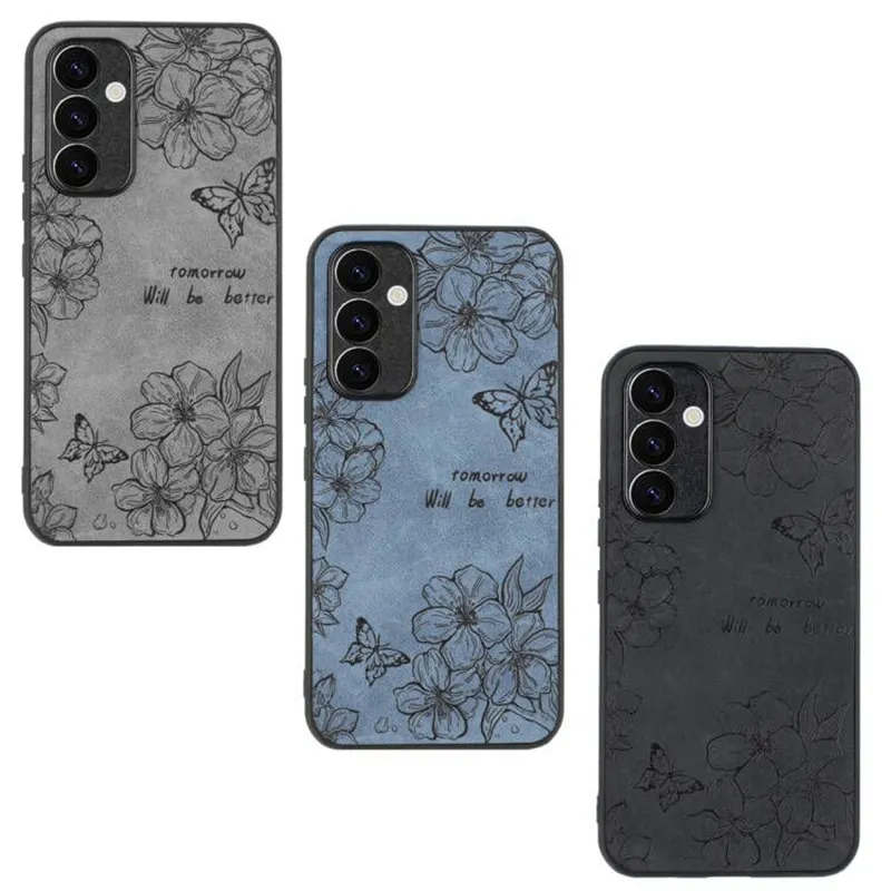 Flower Butterfly PU Leather Hard PC TPU Cases For Samsung S24 Ultra S23 Plus A04S A55 A35 A05S A05 A15 A25 A34 A54 A14 A23 Fashion Floral Rose Sakura Phone Back Cover