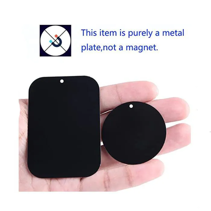 Universal Mount Metal Plate with Adhesive For Magnetic Mount Car Holder Replacement Metal Plate Kit Magnet Mobile Phone Stand