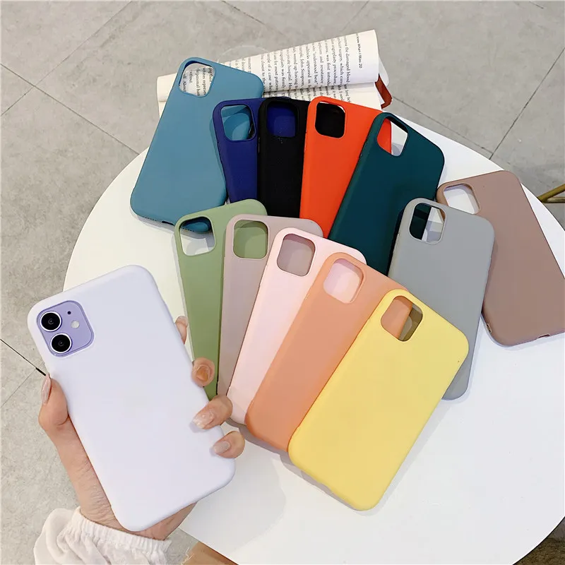 Soft TPU Phone Case for iPhone 12 11 Pro MAX XS XR 7 8 plus SE 2 multi color Protective shell cover