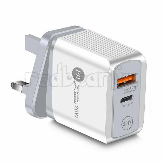 Type c USb charger 20W 25W 18W EU US UK Ac Fast Quick PD QC3.0 Wall chargers adapter For Iphone 15 11 12 13 14 Pro Max Samsung Huawei PC