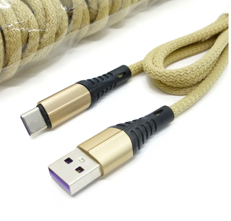 3A Fast Speed charging 1M 3FT Braided Fabric Nylon Type c Usb Cables Micro usb Cable