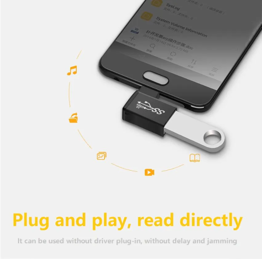 USB A TO Type-C Elbow converter Type A to Type C Adapter USBA TO USB C Connector 90 Degree