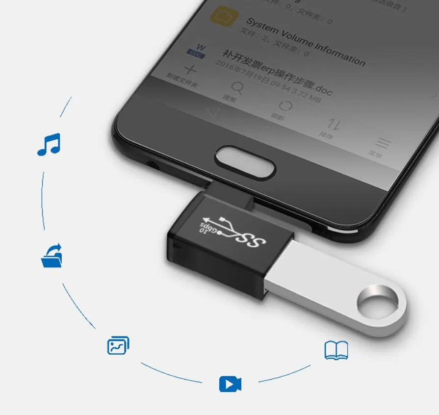 USB A TO Type-C Elbow converter Type A to Type C Adapter USBA TO USB C Connector 90 Degree