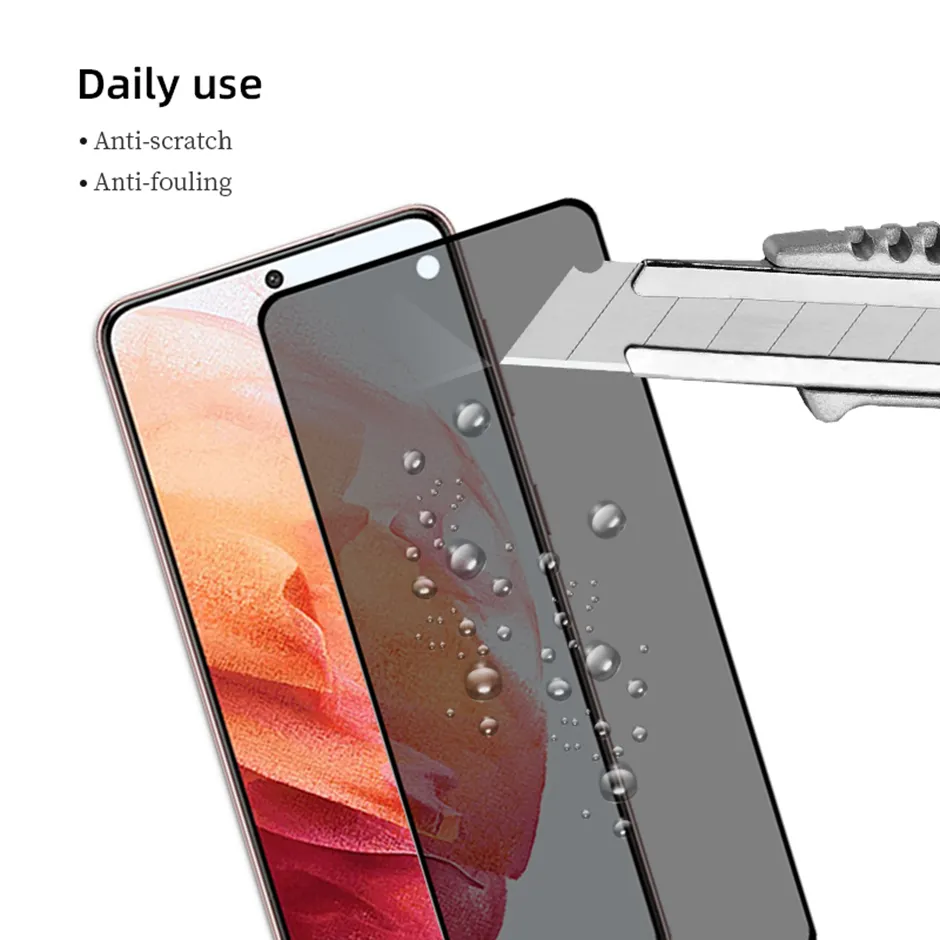 Privacy tempered Glass Phone screen protector for Samsung Galaxy A55 A35 A25 A15 A05 A05S S23FE A54 A34 A24 A14 A04 A73 A53 A33 A23 A13 5G Full cover anti-spy glass