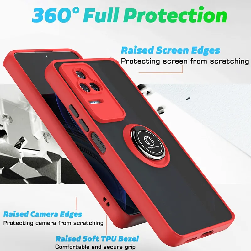 Shockproof Ring Case for Samsung A25 A15 A14 A54 5G Moto G 5G 2023 G stylus moto g play 5G Stand Silicone Hard Back Cover