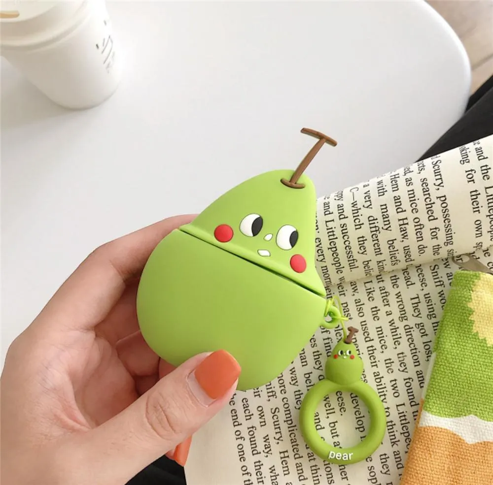 3D cute lovely cartoon fruit animal Headphone accessories for apple airpods 2 3 pro 2 case earphone charger box protective cover