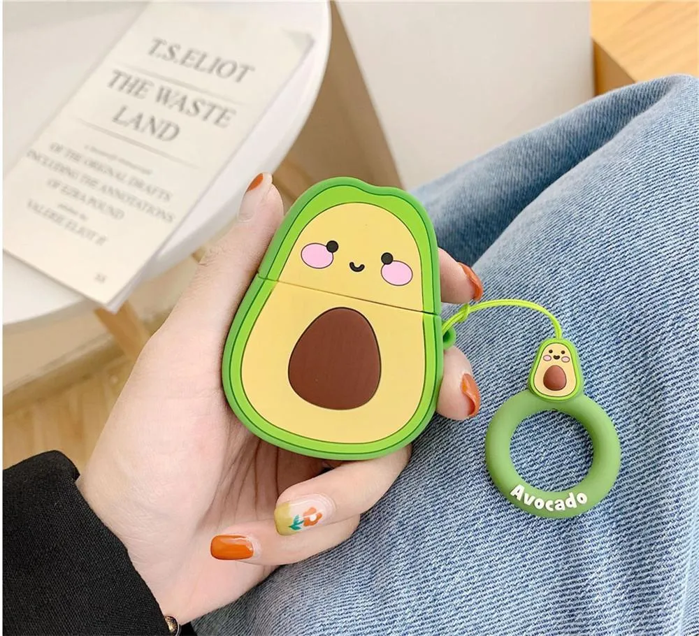 3D cute lovely cartoon fruit animal Headphone accessories for apple airpods 2 3 pro 2 case earphone charger box protective cover