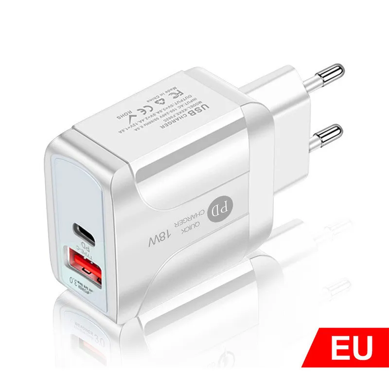 High Speed 25W 20W 18W Eu US AC Home Travel PD Charger USb-C Type c Power Adatpers For IPhone 15 11 12 13 14 Samsung S10 S20 htc