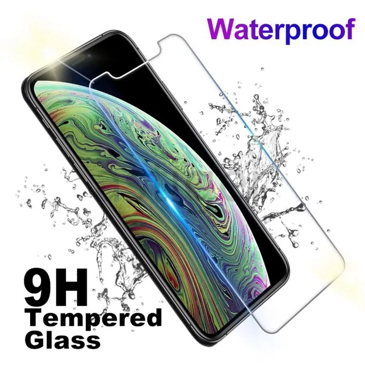 Screen Protector Tempered Glass for iPhone 15 14 13 12 mini 11 Pro X XS Max XR 7 8 Plus LG stylo 6 Samsung A51 A71 A52 A72 Protect Film 9H 0.33mm with Paper retail Box