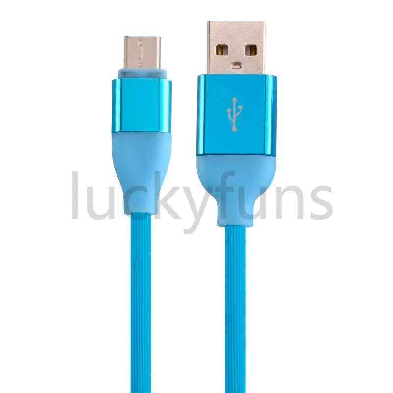 colourful TPE Elastic Micro 5pin Type c Fast charger cables for samsung galaxy s6 s7 edge s8 plus letv htc lg android phone fashion