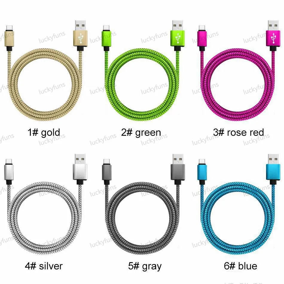 Fast Charging Data Sync Phone Cables Cords Micro USB Type-C Type C 3FT 6FT 10FT for Samsung LG Universal Cellphones cable