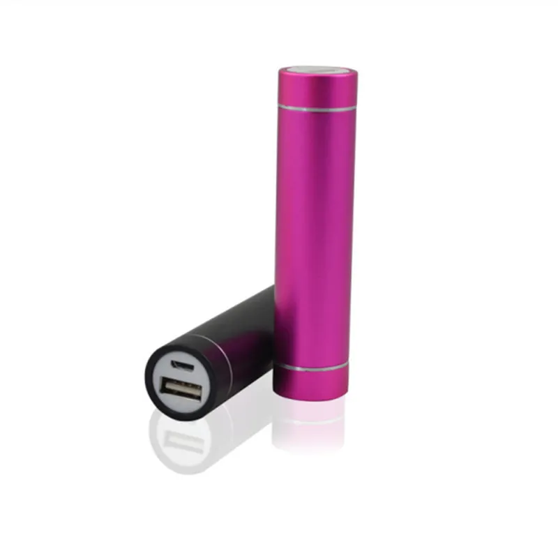 Portable Power Bank 2600mAh Aluminum Alloy Mini Mobile Universal Powers Charging Battery With Retail Package