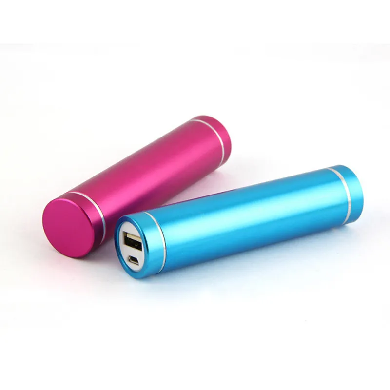 Portable Power Bank 2600mAh Aluminum Alloy Mini Mobile Universal Powers Charging Battery With Retail Package