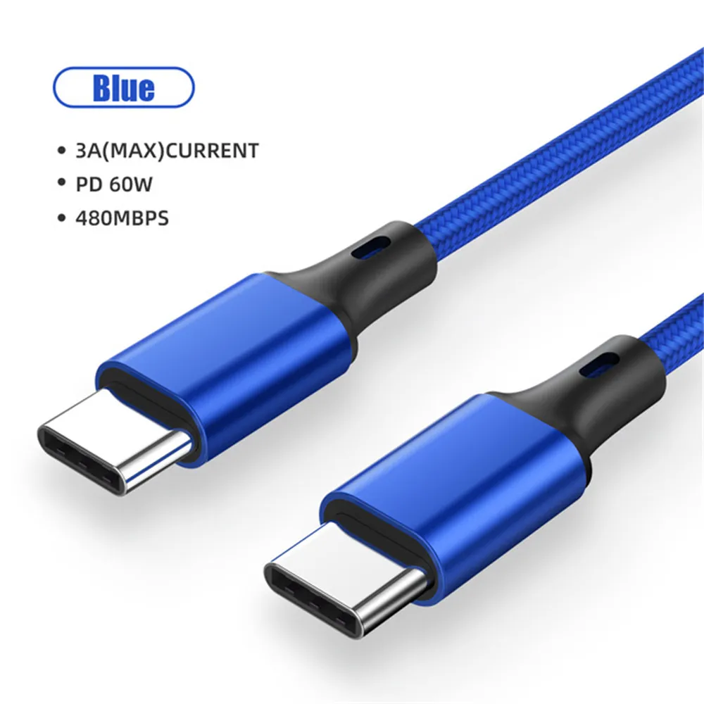 Quick Charging cables 1m 2m 3m Type-c Micro Braided Alloy PD USb Cable For Samsung s10 s20 s21 note 20 htc lg xiaomi date line