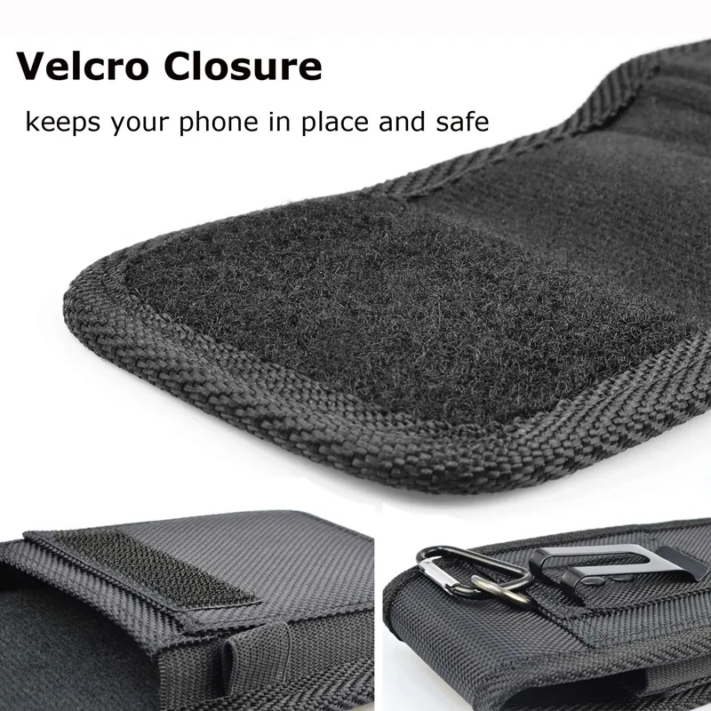 Outdoor Sport Travel Hiking Camping Rugged Cases Nylon PU Leather Holster Belt Clip Waist Pouch Carrying Bag For 3.5-6.8 inch Phone iPhone Samsung S21 Huawei MOTO LG