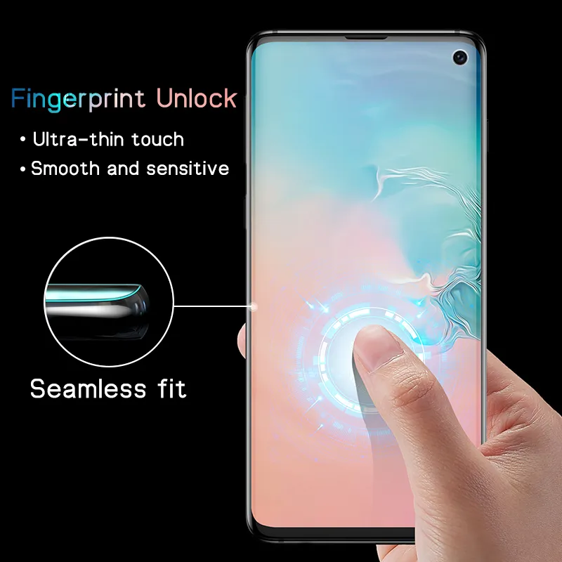 Full Coverage Curved 3D Cover Screen Protector Hydrogel Soft Film For Samsung S8 S9 Plus S10 S10e S20 S21 Note 8 9 10 20 Not tempered Glass