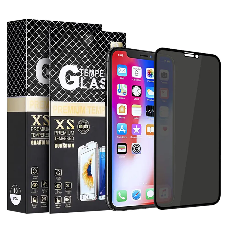 5D Privacy Full Cover Tempered Glass for iPhone 13 12 pro Max 11 XS XR 6 7 Plus 8 Anti Spy Screen Protector Samsung A12 A32 5G A52 A42 A11 A21 A51 A01 S20 FE S21