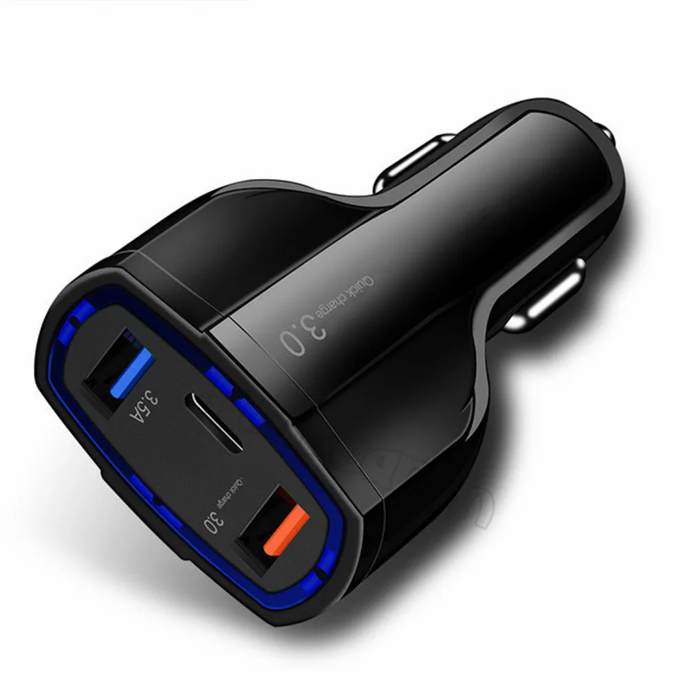 3Ports Type c PD Car Charger Fast Quick Charging 7A 35W vehicle Car Chargers USb-C Power adapter For Iphone 12 13 14 15 samsung S22 S23 htc android phone with retail box