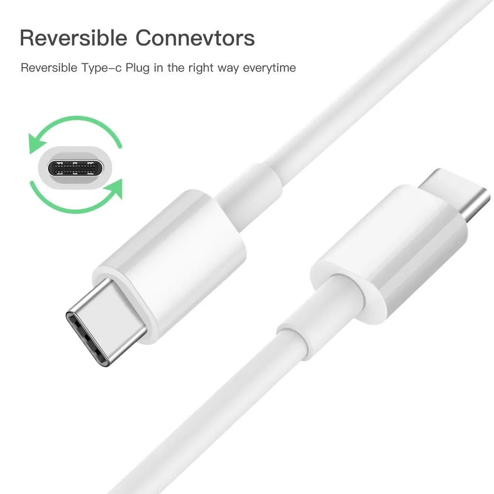 Type-C to C Cables High Speed Charging Cable Cord Compatible with PD USB-C Charger Laptop Samsung Huawei Phones 1M/2M DHL Express