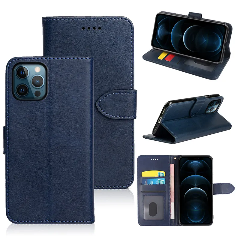 Retro PU Leather Wallet Flip Stand Cases For Iphone 15 Pro Max 14 13 12 11 XR XS 7 8 Plus Samsung S23 S24 Plus S24 Ultra A14 A05S A15 A54 A35 A55 5G Magnetic Card Slot Phone Case