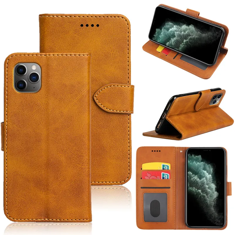 Retro PU Leather Wallet Flip Stand Cases For Iphone 15 Pro Max 14 13 12 11 XR XS 7 8 Plus Samsung S23 S24 Plus S24 Ultra A14 A05S A15 A54 A35 A55 5G Magnetic Card Slot Phone Case