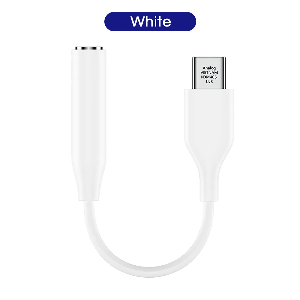 USB-C Type c To 3.5mm Cables Adapters Audio Cable Adapters Line For Samsung S20 S21 Plus Utral Note 20 21 Android phone With Retail BOX