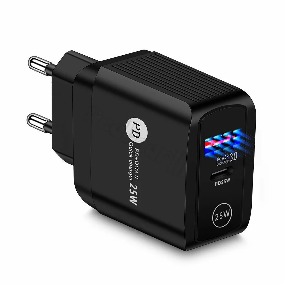 Fast Quick Charger 25W 18W 20W 12W PD USB-C Wall Charger Eu US UK Power Adapter For IPhone 12 13 14 15 Pro Samsung Huawei usb plug