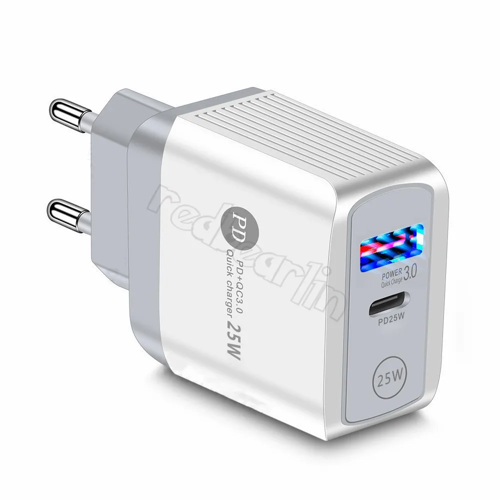 Fast Quick Charger 25W 18W 20W 12W PD USB-C Wall Charger Eu US UK Power Adapter For IPhone 12 13 14 15 Pro Samsung Huawei usb plug