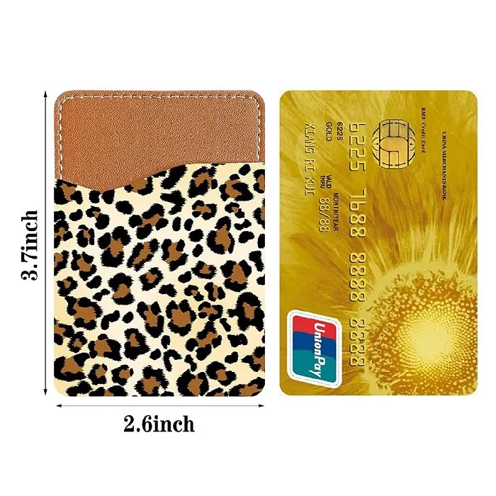 Sublimation Blank Phone Card Holder Pu Leather mobile Wallet Adhesive Cell Phones Credit Cards Sleeves Stick On Pocket Wallets blanks for DIY