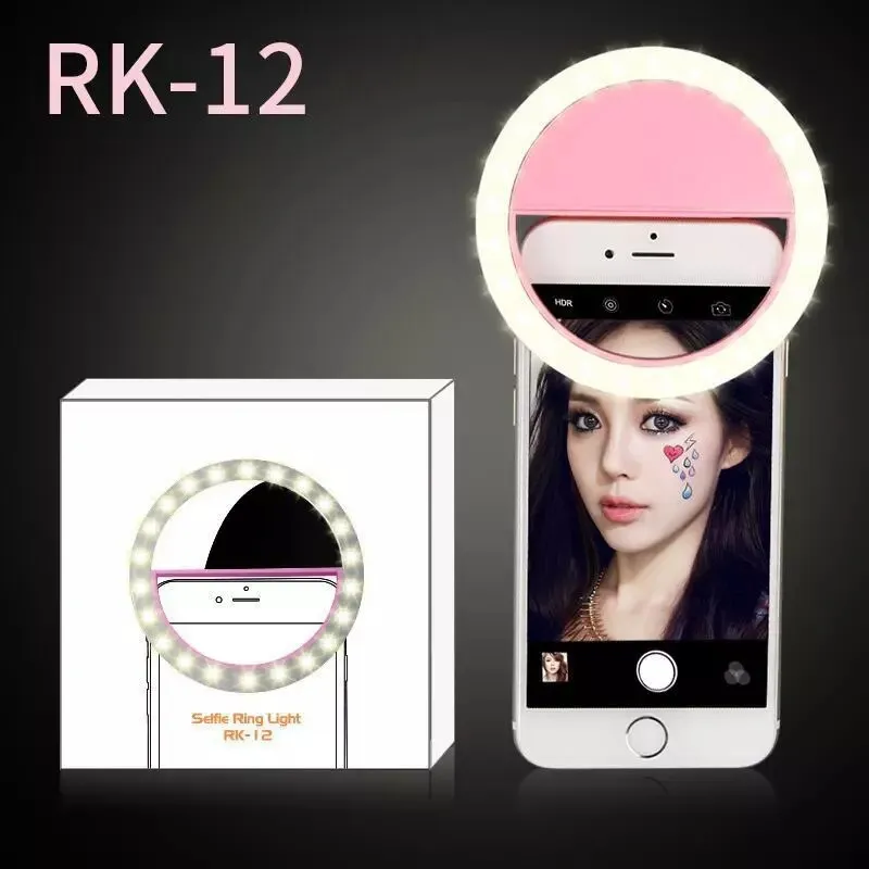 LED flash beauty fill selfie lamp outdoor selfie ring light rechargeable for all mobile phone