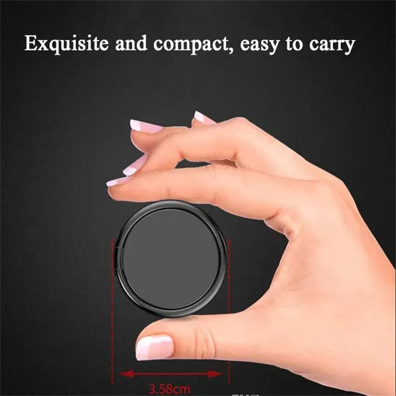 Mobile Cell Phone Grip Ring Holder Luxury metal Universal 360 Degree Rotation Finger Socket Holder Magnetic Car Bracket Stand Accessories