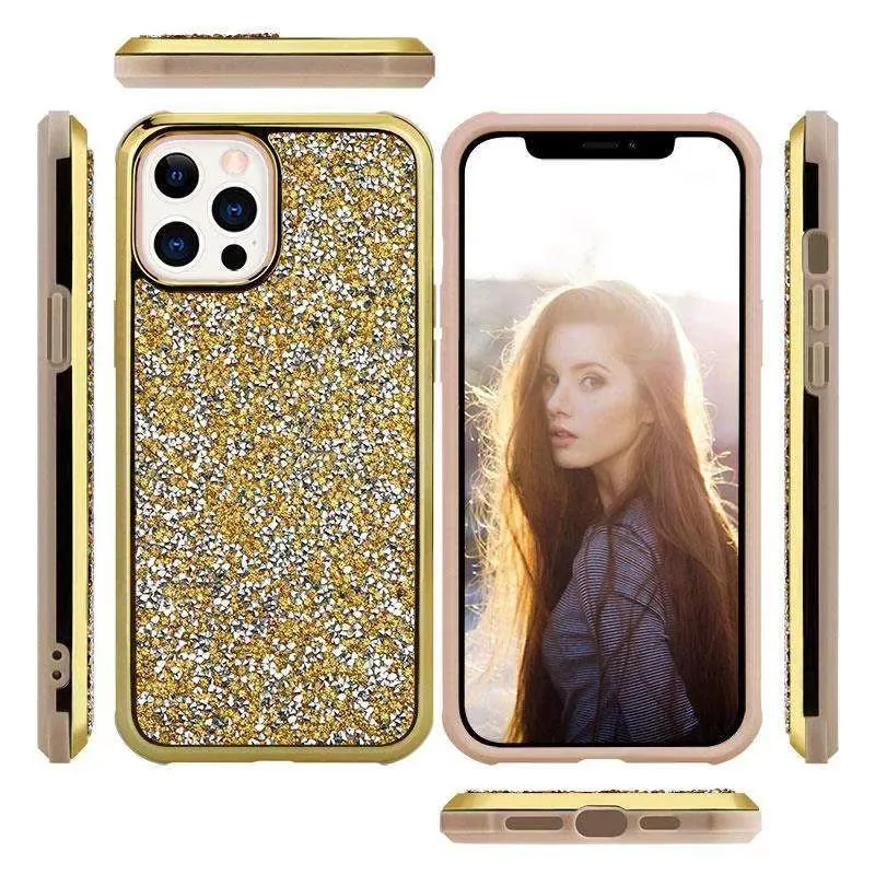 Luxury Diamond Bling Phone Cases For iPhone 13 12 pro max XR XS MAX X Rhinestone Glitter Back Cover