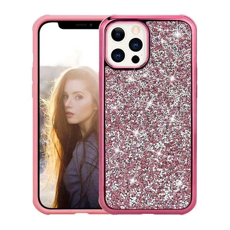 Luxury Diamond Bling Phone Cases For iPhone 13 12 pro max XR XS MAX X Rhinestone Glitter Back Cover