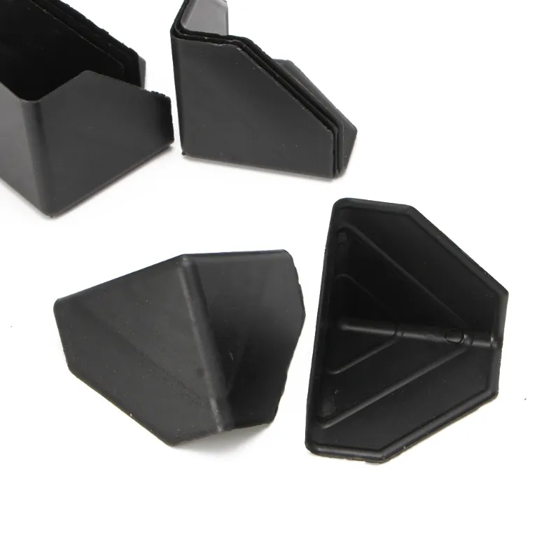 6cm* 6cm Black Plastic Triangle Corner Protector Cap For Express Carton Box Corner Guards