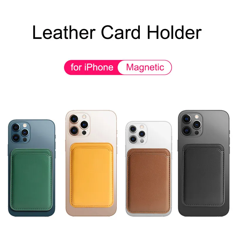 MagSafe Leather Phone Holder magnetic Case Wallet ID Credit Card pouch Pocket Suitable Bag For iphone 15 14 plus 13 12 mini 11 pro max ultra plus DHL