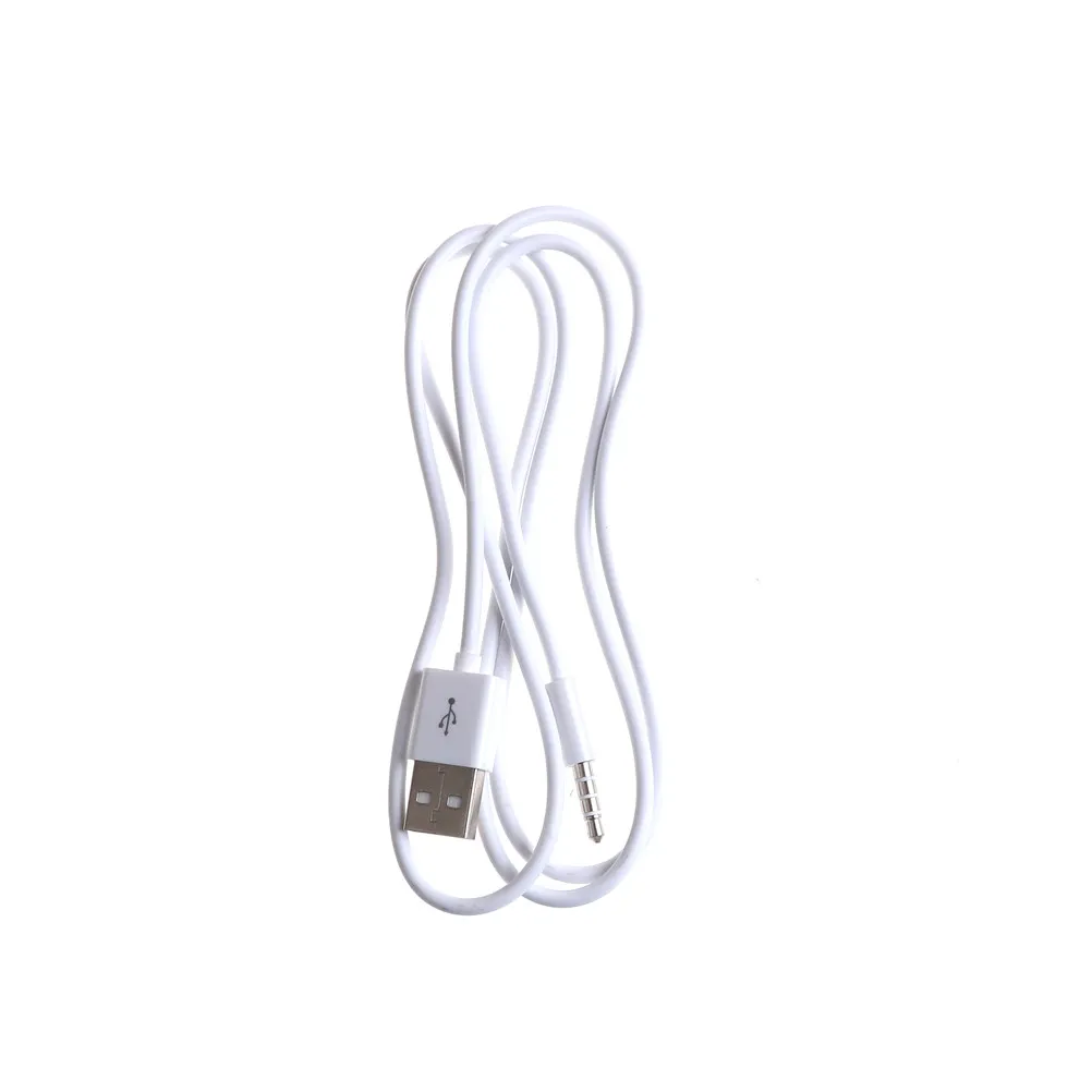 1 m USB To 3.5mm Jack Cables USB 2.0 Data Sync Charger Transfer Audio Adapter Cable Cord