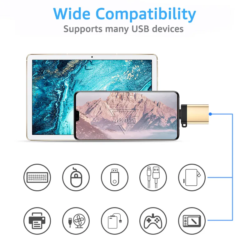 Mini OTG Converter Type C Micro to USB 3.0 Female Adapter For Macbook Samsung phone expansion Mouse keyboard U disk usb C Connector