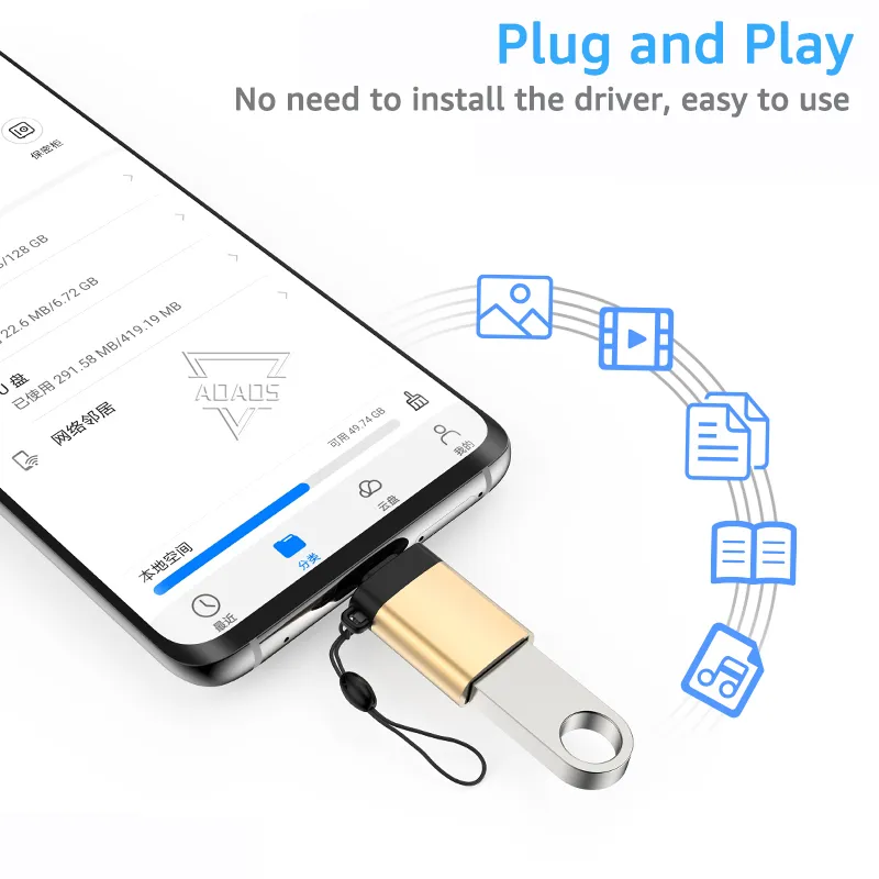 Mini OTG Converter Type C Micro to USB 3.0 Female Adapter For Macbook Samsung phone expansion Mouse keyboard U disk usb C Connector