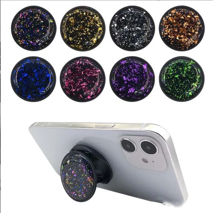 Glitter Glue Phone Stand Holder Foldable Finger Griptok Stand for IPhone Samsung Cellphone Support Bracket Accessories