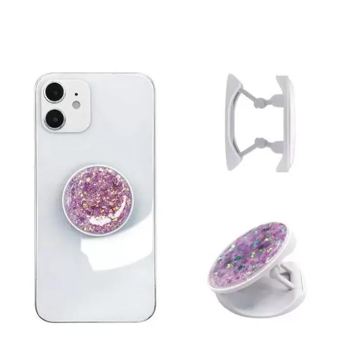 Glitter Bling Foldable Cell Phone Holder Cases Mount Grip Stand Sockets Tablets holders For iphone XR XS Samsung