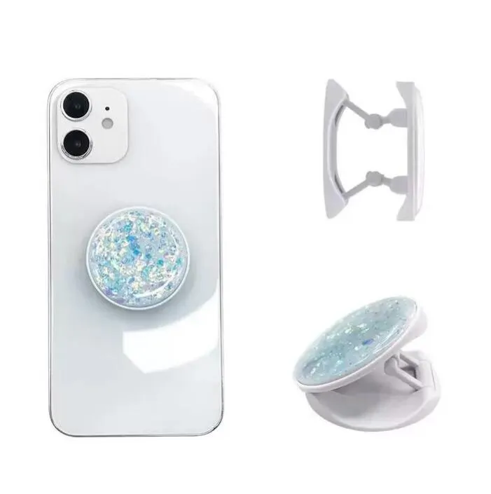 Glitter Bling Foldable Cell Phone Holder Cases Mount Grip Stand Sockets Tablets holders For iphone XR XS Samsung