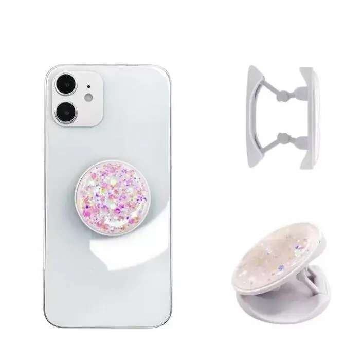 Glitter Bling Foldable Cell Phone Holder Cases Mount Grip Stand Sockets Tablets holders For iphone XR XS Samsung