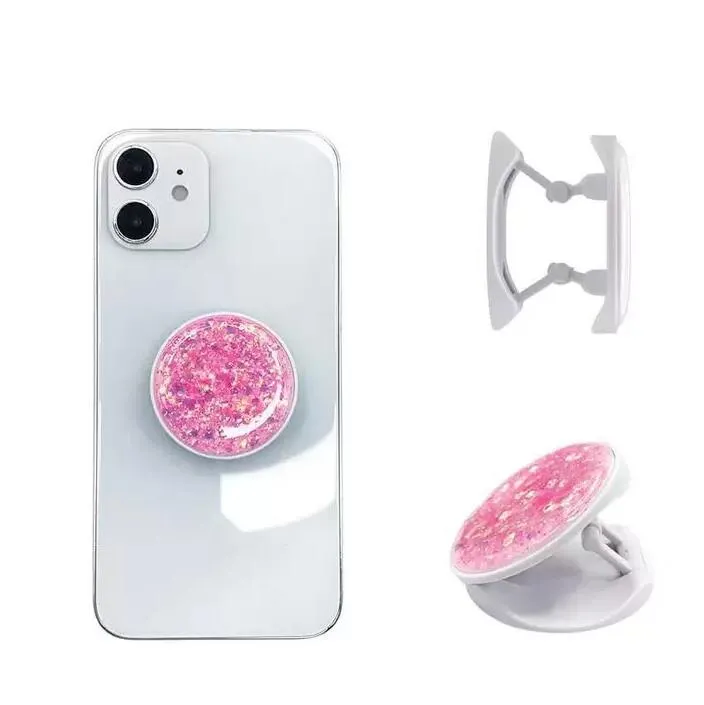 Glitter Bling Foldable Cell Phone Holder Cases Mount Grip Stand Sockets Tablets holders For iphone XR XS Samsung