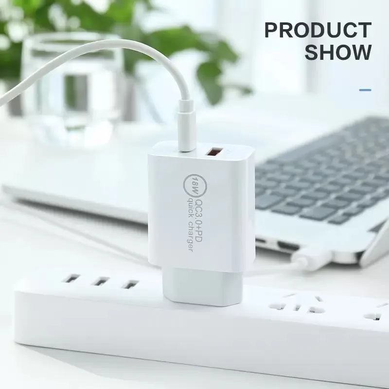 Quick Charger QC 3.0 PD 18W Type-C USB C Port EU US UK AU Plug Fast Safe Charging Adapter Wall Home Chargers