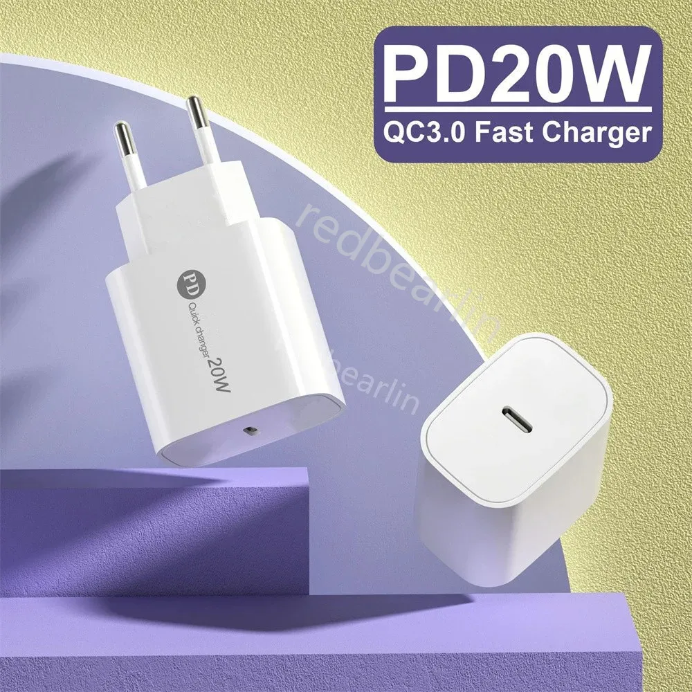 12W 20W PD Type c USB C Power Adapter US Eu Wall Charger Chargers Adapters For IPhone 11 12 13 14 Pro Max Samsung Android phone With Box