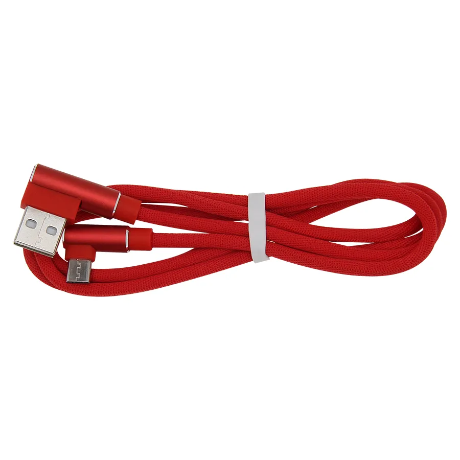 Type C Cable Micro USB Data Cables 90 Degree Fast Charging Cord 1m 2m 3m For Android Mobile Phone Charger Wire