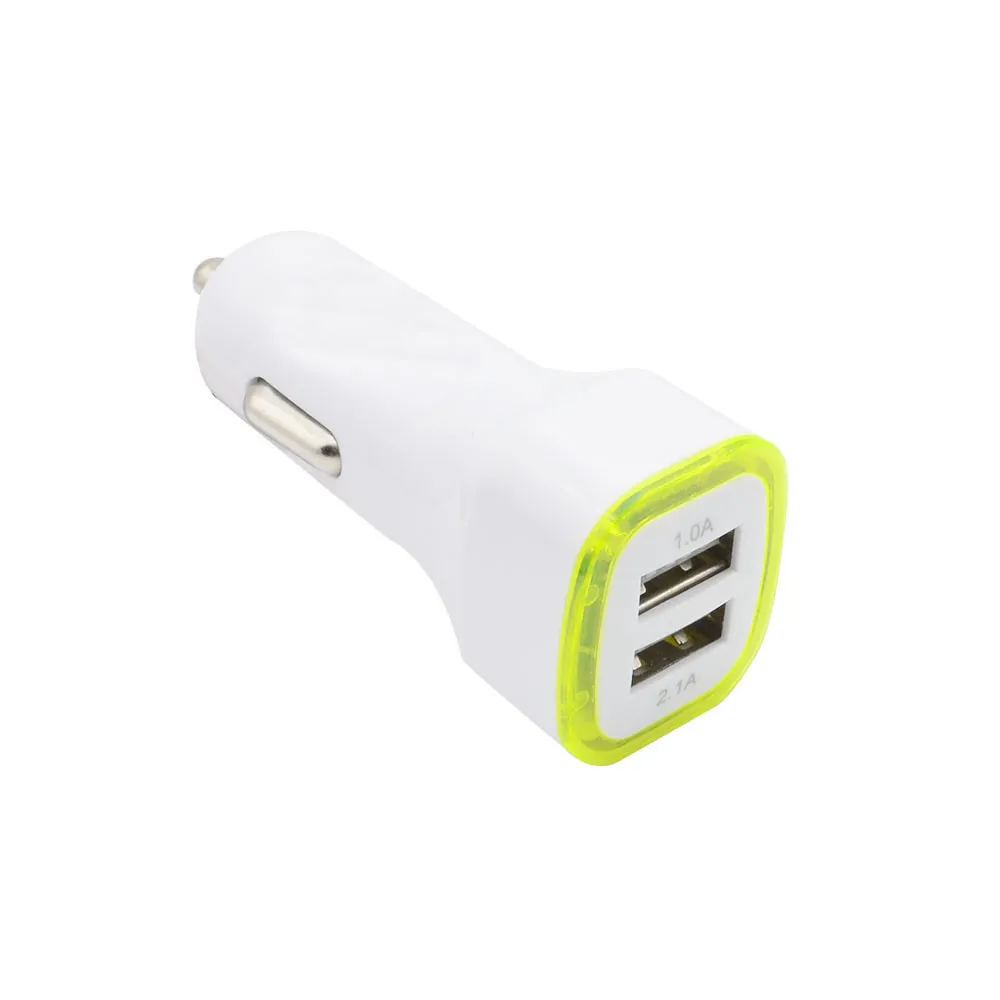 Cheaper LED Dual Usb Car Charger Vehicle Portable Power Adapter 5V 1A For Samsung S8 Note 8 charger